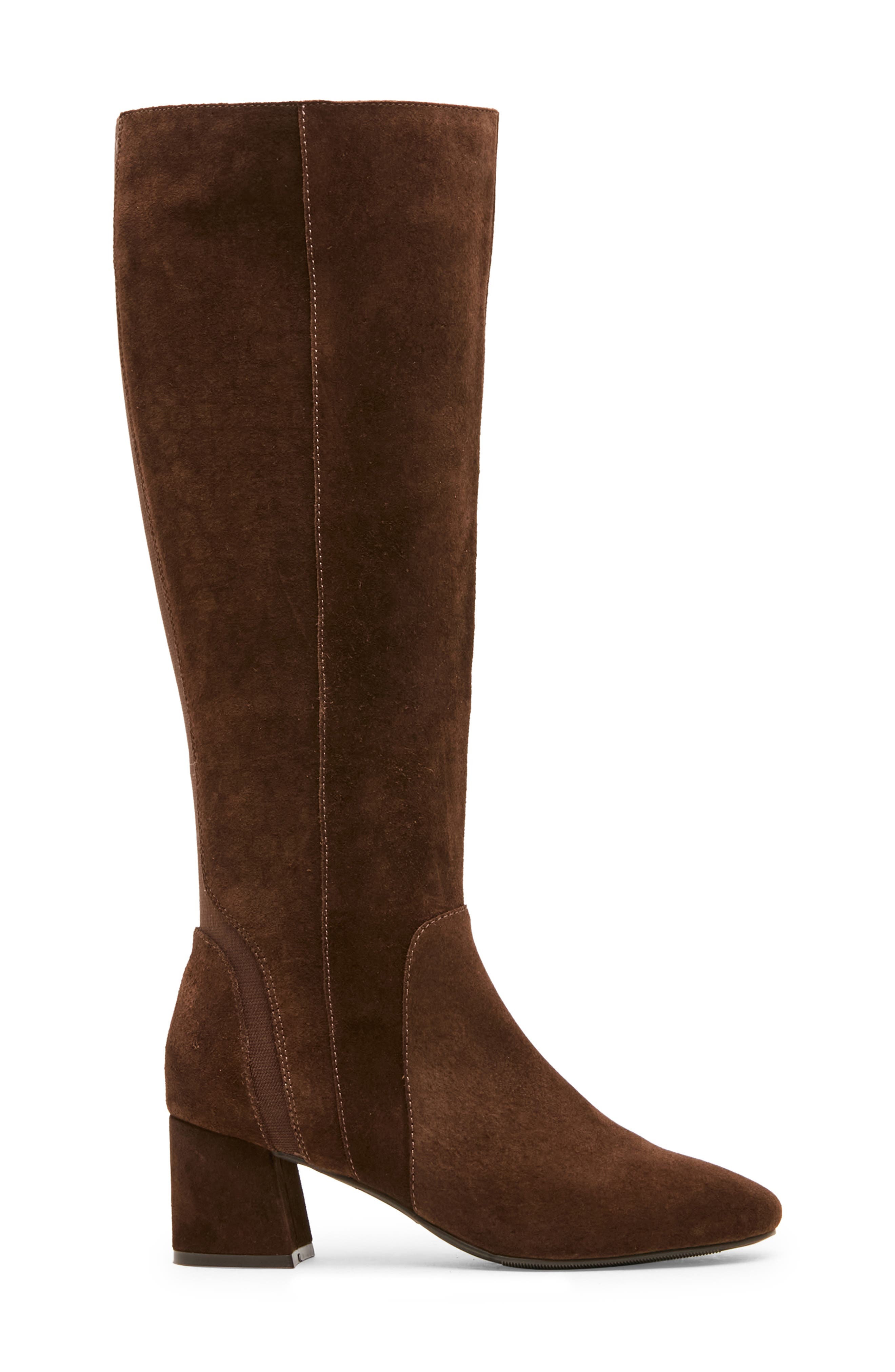 Amina Waterproof Knee High Boot, Alternate, color, CHOCOLATE SUEDE