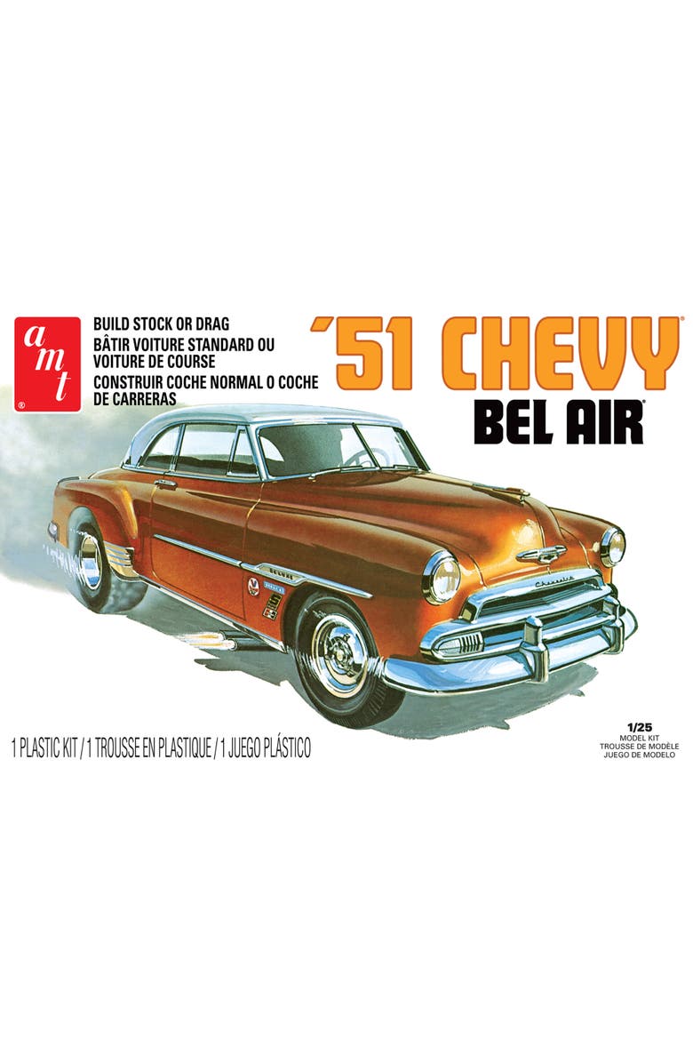AMT 1951 Chevy Bel Air 2In1 Retro Deluxe Model Kit 1 to 25 Scale, Alternate, color, Multicolored