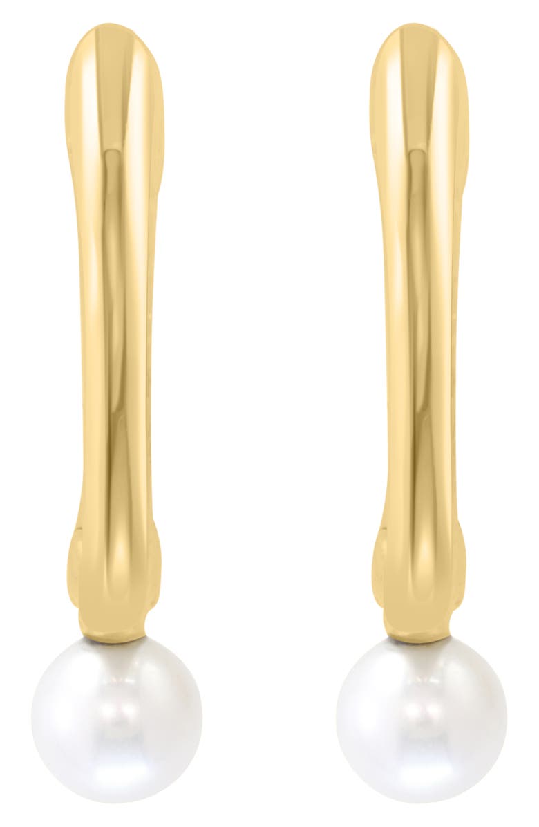 EFFY Freshwater Pearl Huggie Earrings, Alternate, color, White
