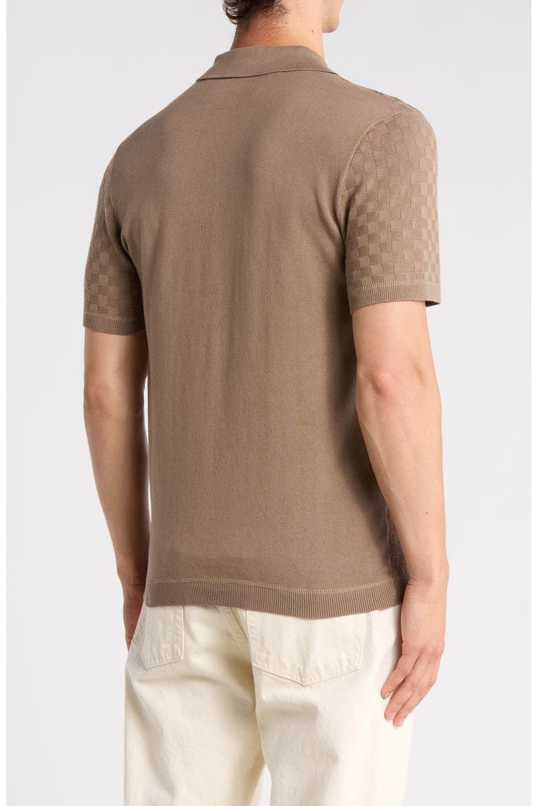 Worsonno Short Sleeve Polo, Alternate, color, LIGHT WALNUT