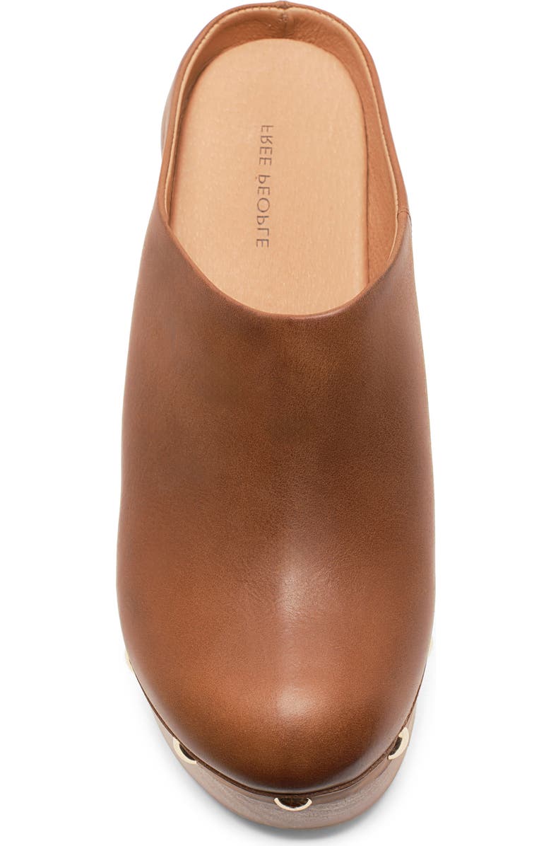 Free People Calli Platform Clog, Alternate, color, Cabernet Leather