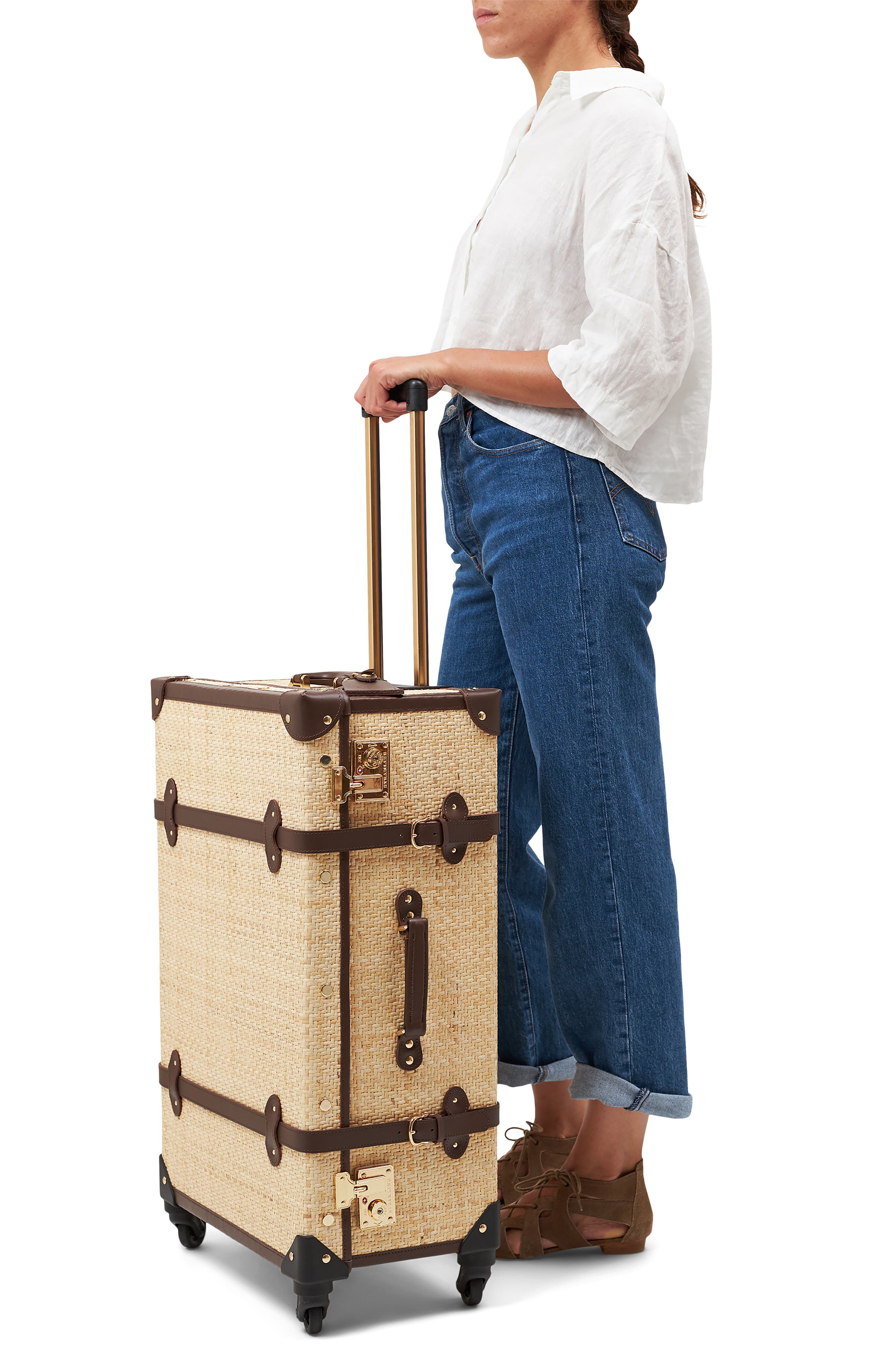 SteamLine Luggage The Explorer 26-Inch Check-In Rattan Spinner Packing Case, Alternate, color, 