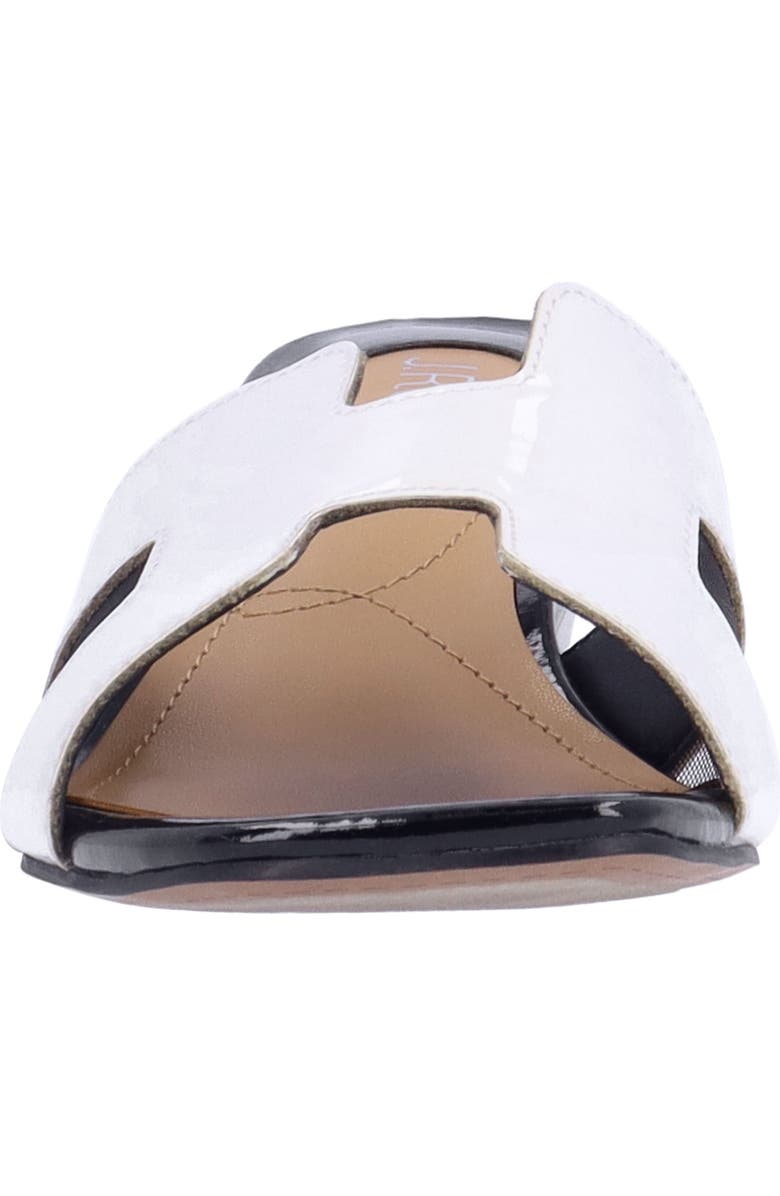 J. Reneé Zahra Wedge Slide Sandal, Alternate, color, White/ Black