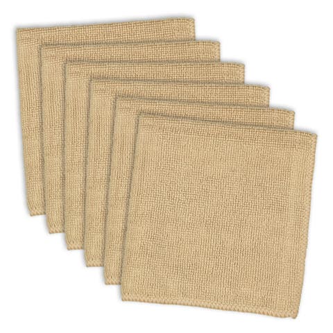 Taupe Microfiber Essential Dishcloth Set/6
