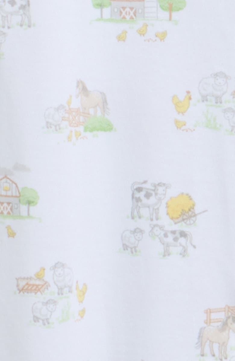 Kissy Kissy Pima Cotton Zip Footie, Alternate, color, Multi White