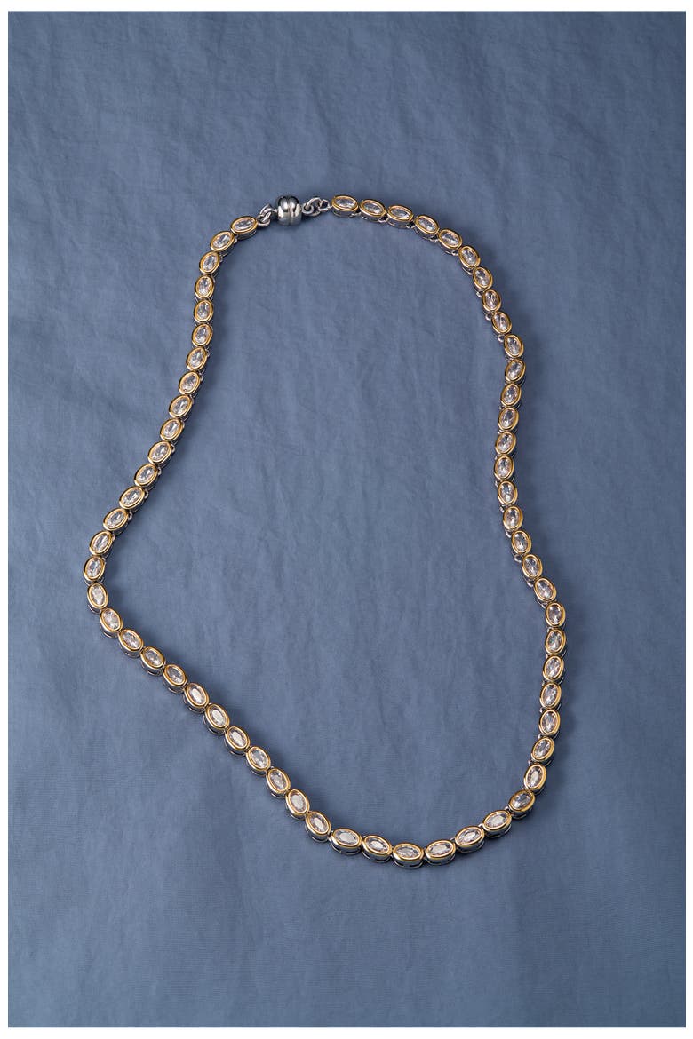 The Palais Tennis Necklace, Alternate, color, SILVER