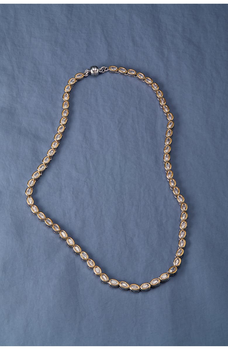 Luv AJ The Palais Tennis Necklace, Alternate, color, Silver