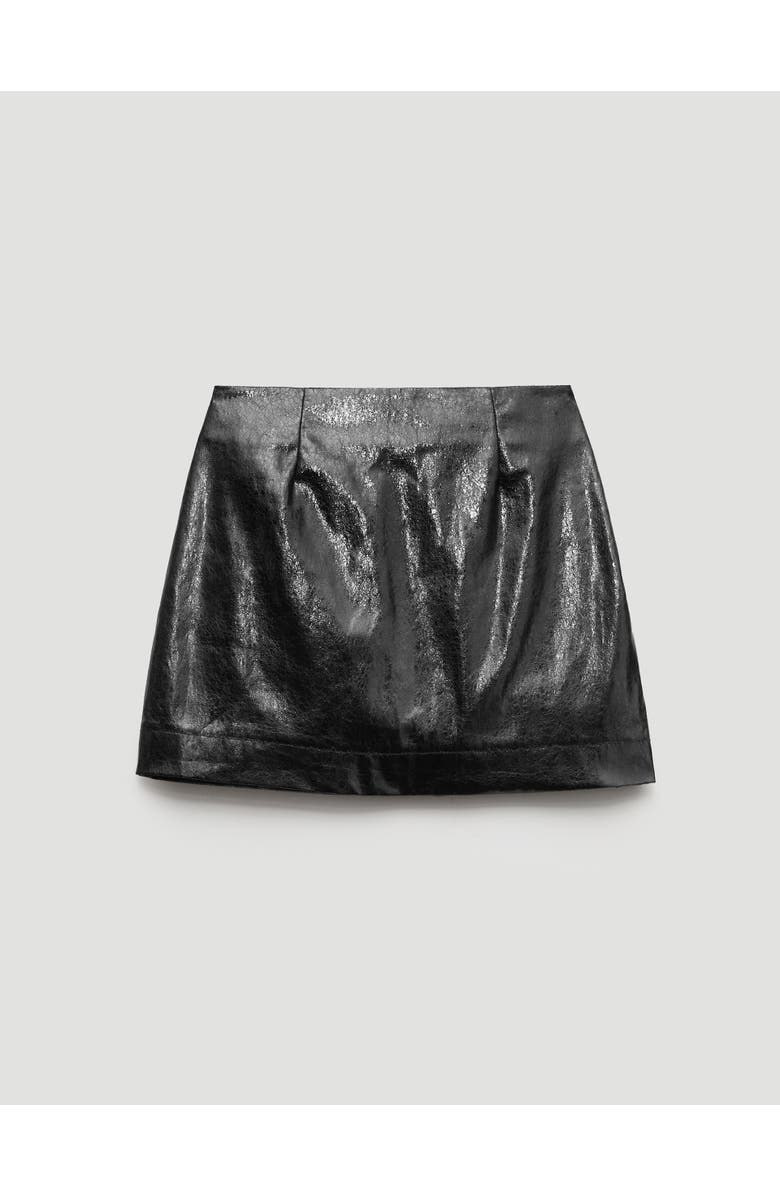 Hush Crackle Patent Mini Skirt, Alternate, color, Black