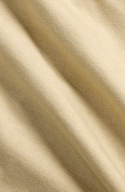 Polo Ralph Lauren Herringbone Knit Button-up Shirt In Dune Heather/coastal Beige