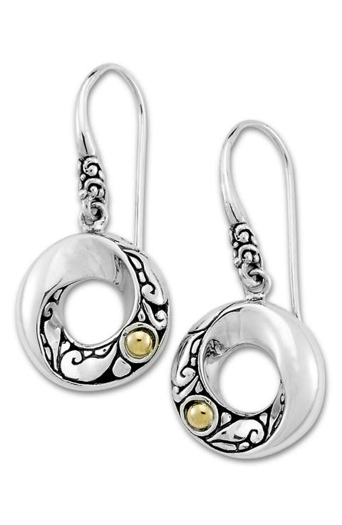 Open Round Drop Earrings