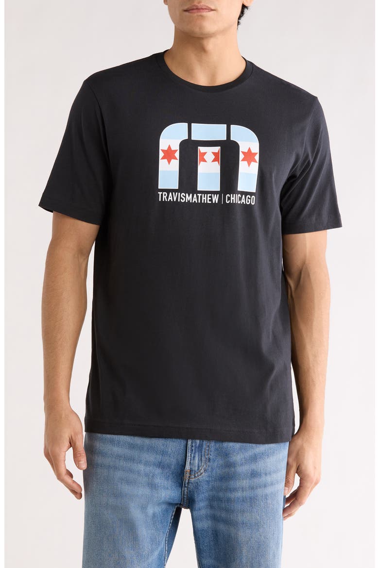 Illinois Noise Graphic T-Shirt, Main, color, BLACK