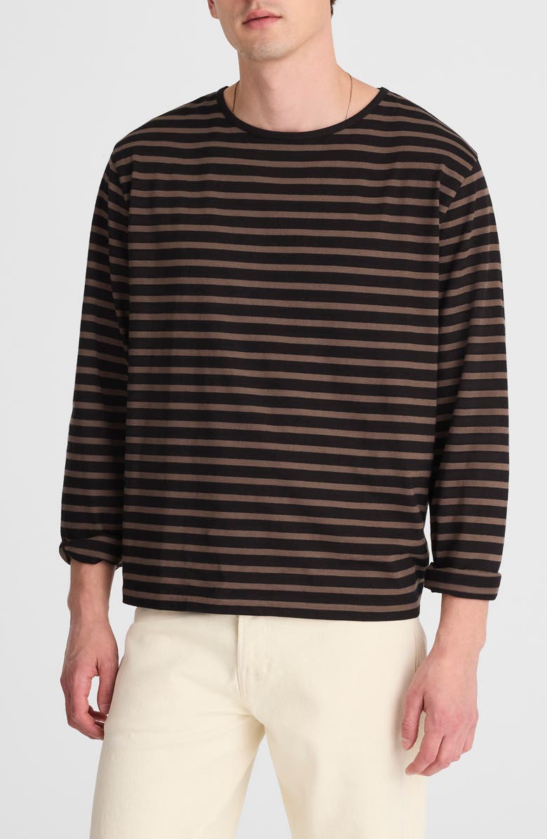 Madewell The Vintage Boatneck T-Shirt, Main, color, Stripe Black