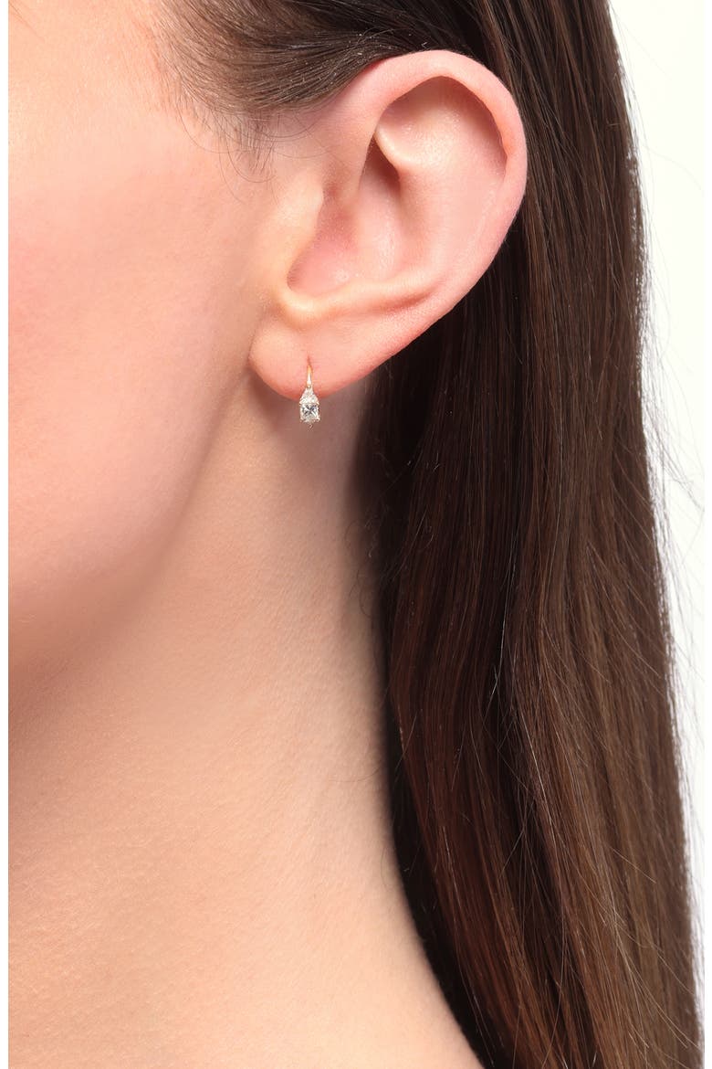 Diamond Huggie Hoop Earring, Alternate, color, YELLOW GOLD