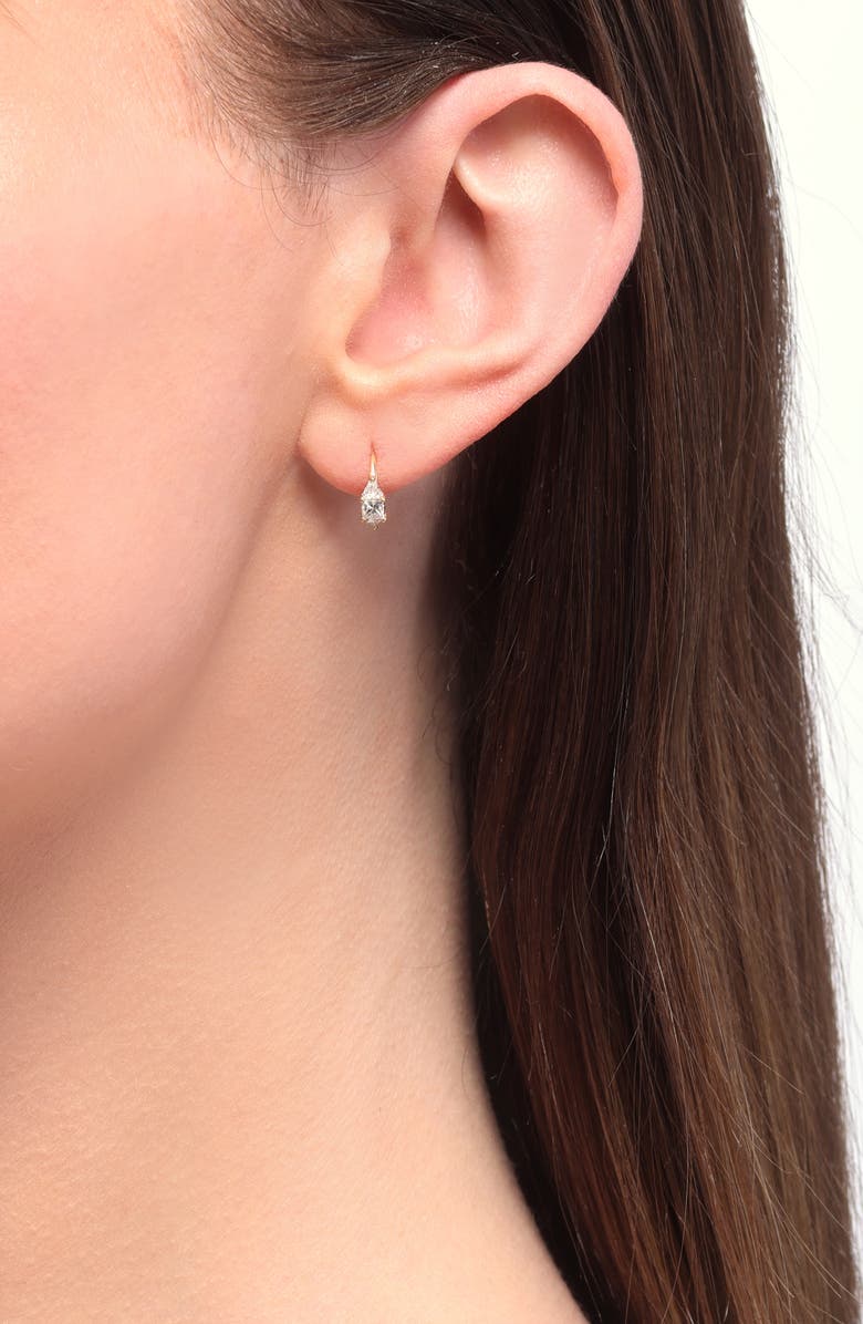MARIA TASH Diamond Huggie Hoop Earring, Alternate, color, Yellow Gold