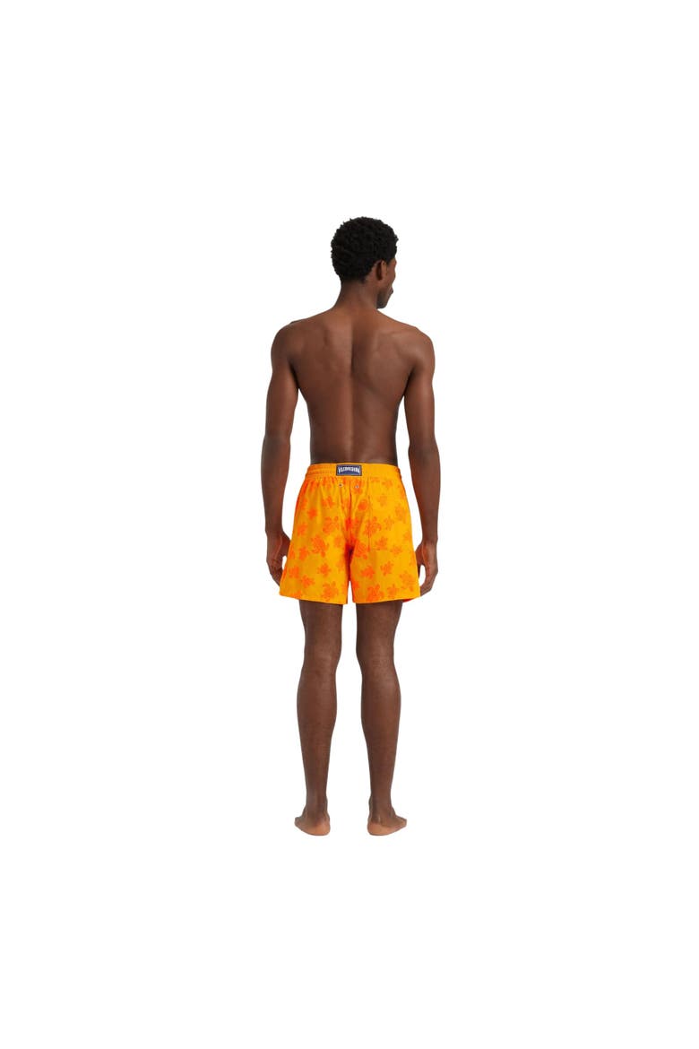 Men Swim Shorts Flocked Rondes Des Tortues, Alternate, color, mango