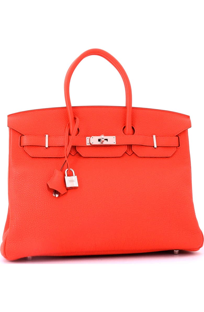 Pre-Owned Hermes Birkin Handbag Orange Togo with Palladium Hardware 35, Alternate, color, Capucine