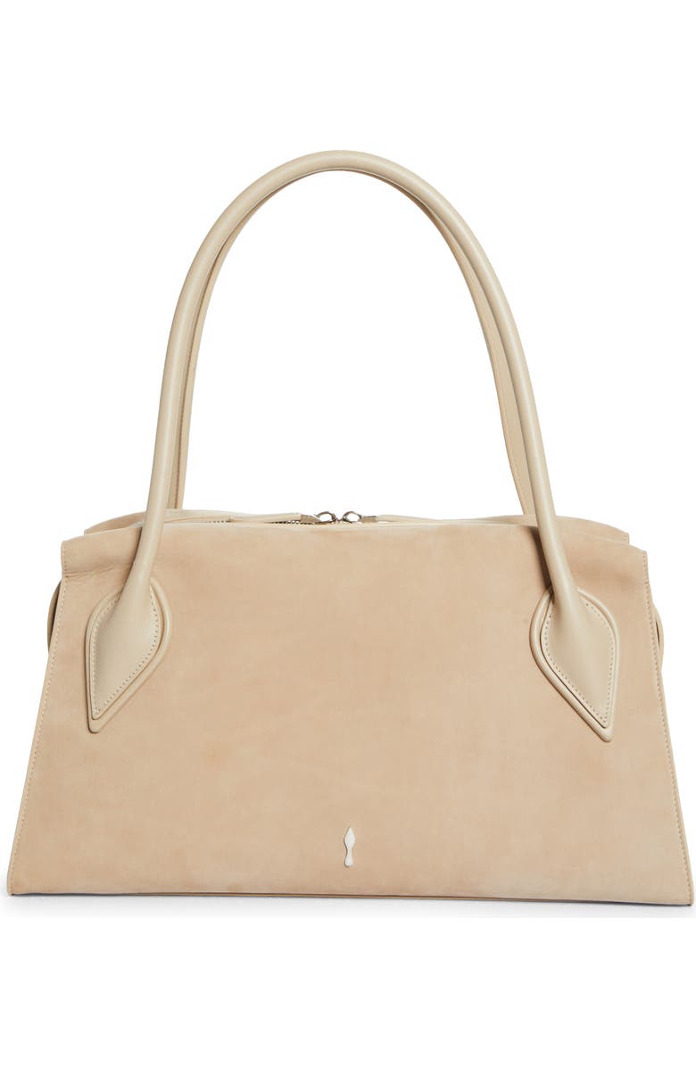 Christian Louboutin Medium Nubuck Leather Shoulder Bag, Main, color, F702 Saharienne