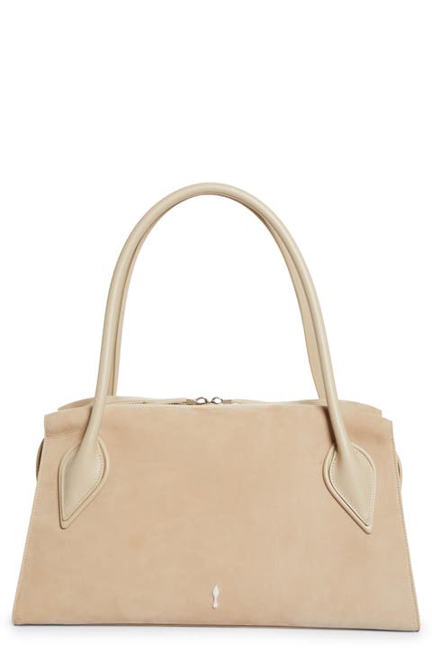 Medium Nubuck Leather Shoulder Bag