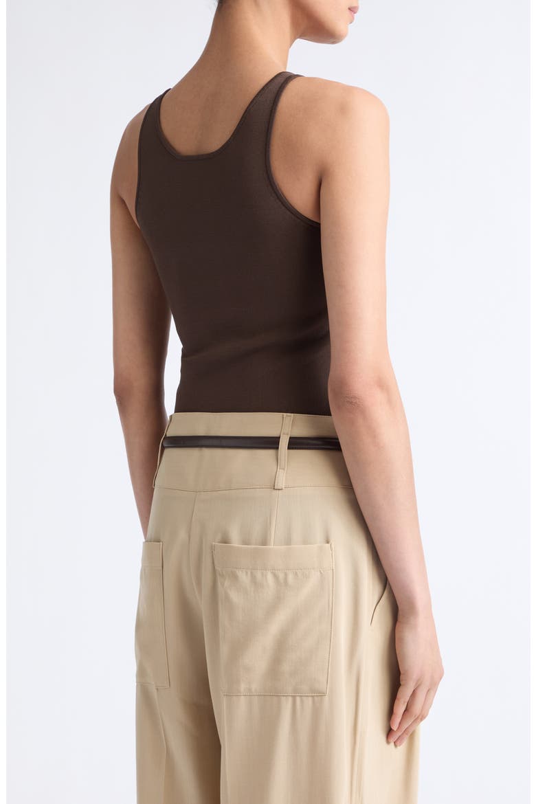 Classic Compact Knit Tank, Alternate, color, WALNUT