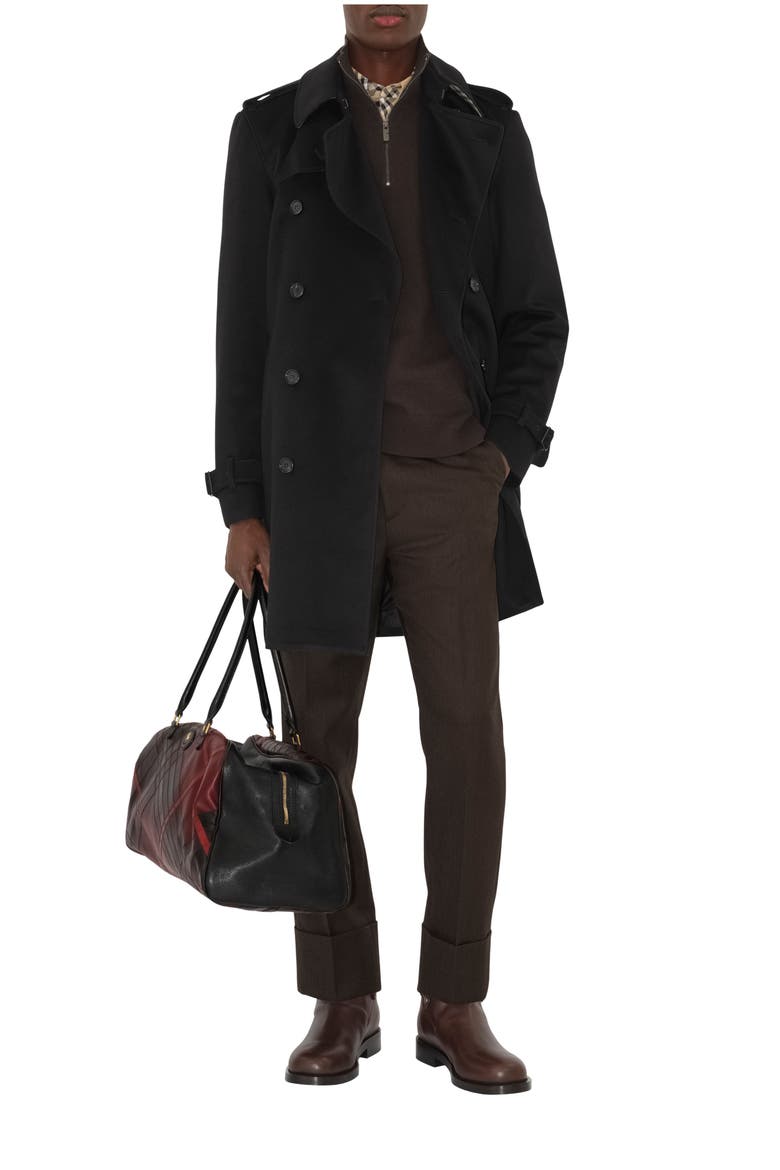 Mid-length Cashmere Hastings Trench Coat, Main, color, Black