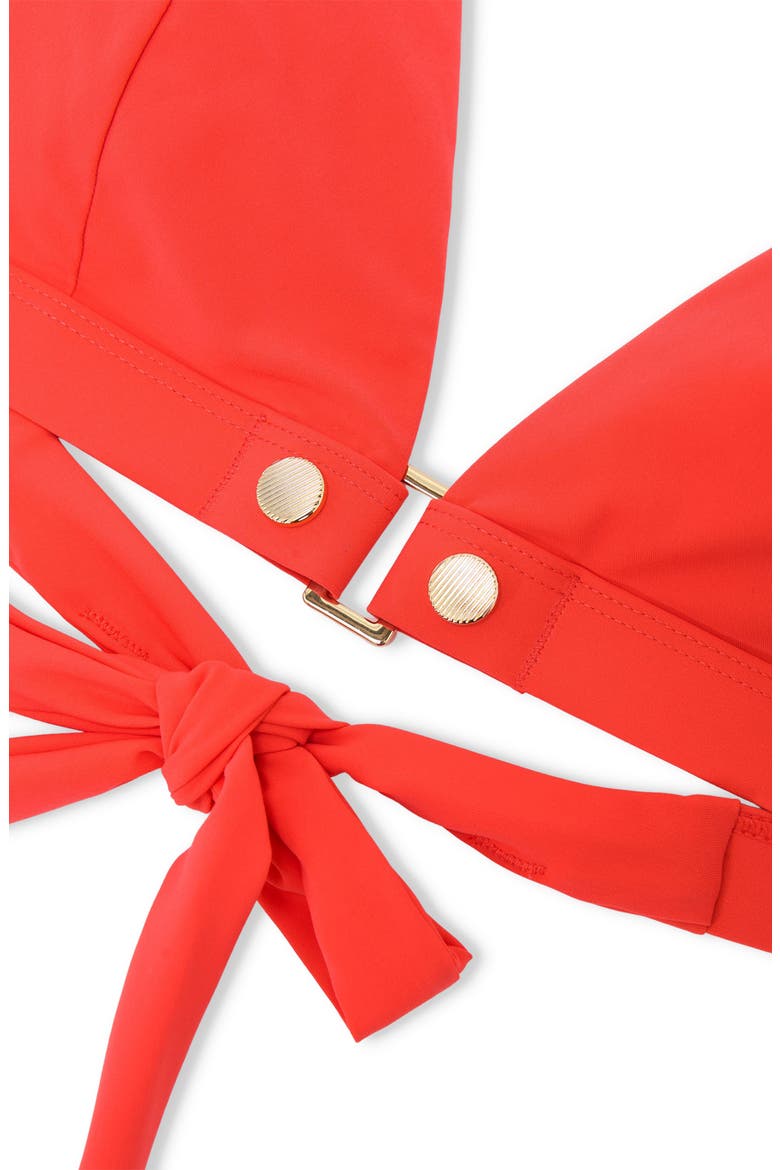 Sandy Triangle Bikini Top, Alternate, color, CORAL ORANGE