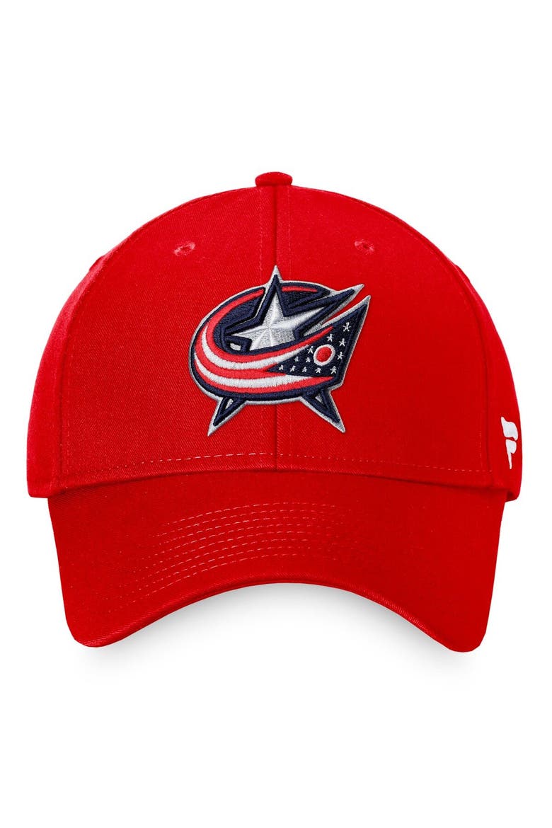 Men's Fanatics Branded Red Columbus Blue Jackets Core Adjustable Hat, Alternate, color, Red