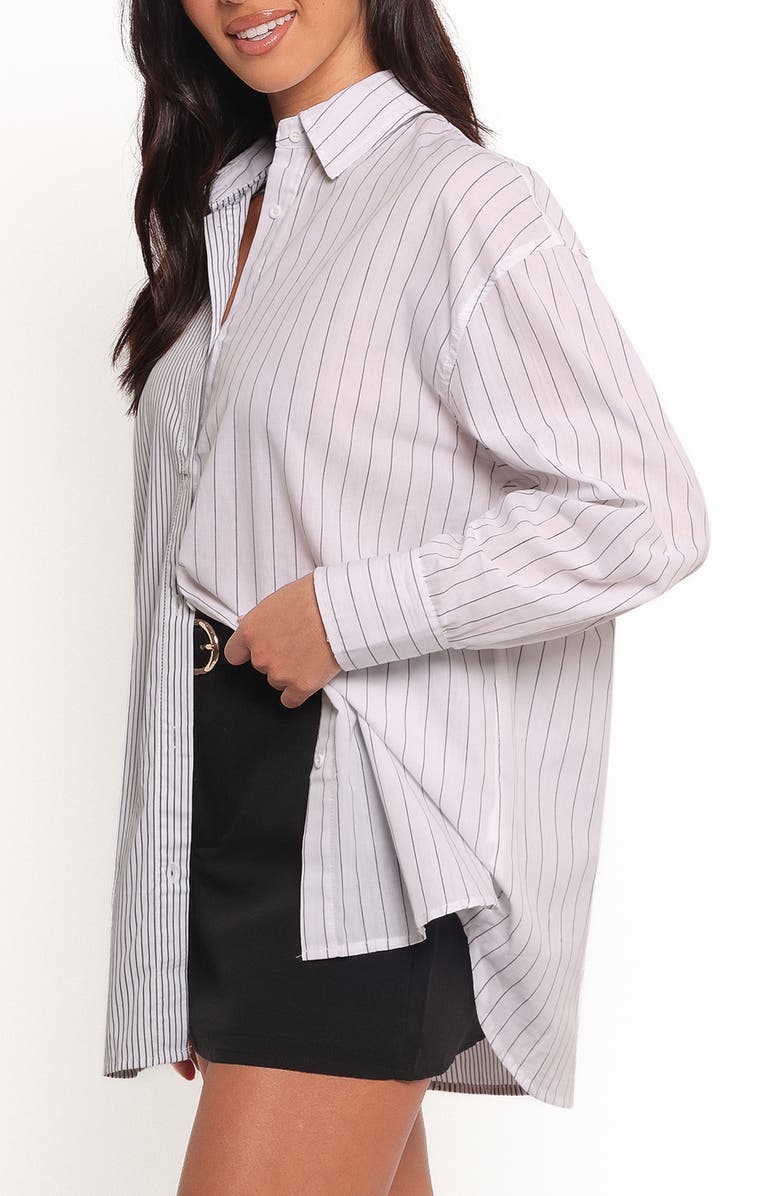 Petal & Pup Sofia Cotton Shirt, Alternate, color, Stripe