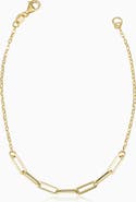 Oradina 14K Yellow Gold Venice Center Cut Bracelet