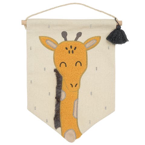 Giraffe Canvas Banner Nursery Wall Art / Wall Hanging