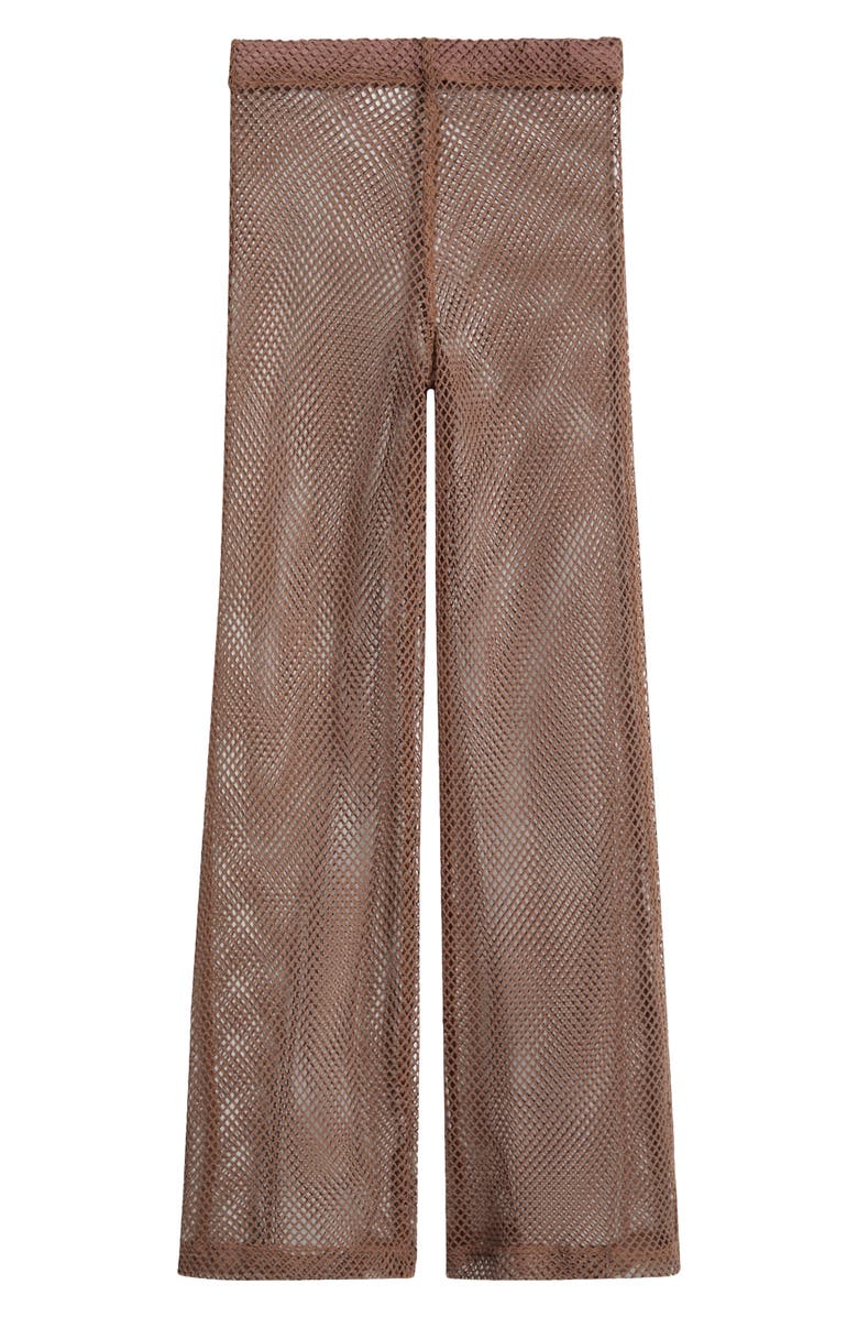 BOAMAR Atalaya Mesh Wide Leg Cover-Up Pants, Alternate, color, Coffee