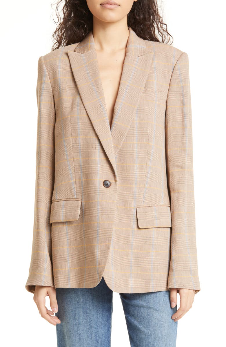 A.L.C. Donovan Linen Blend Blazer, Main, color, 