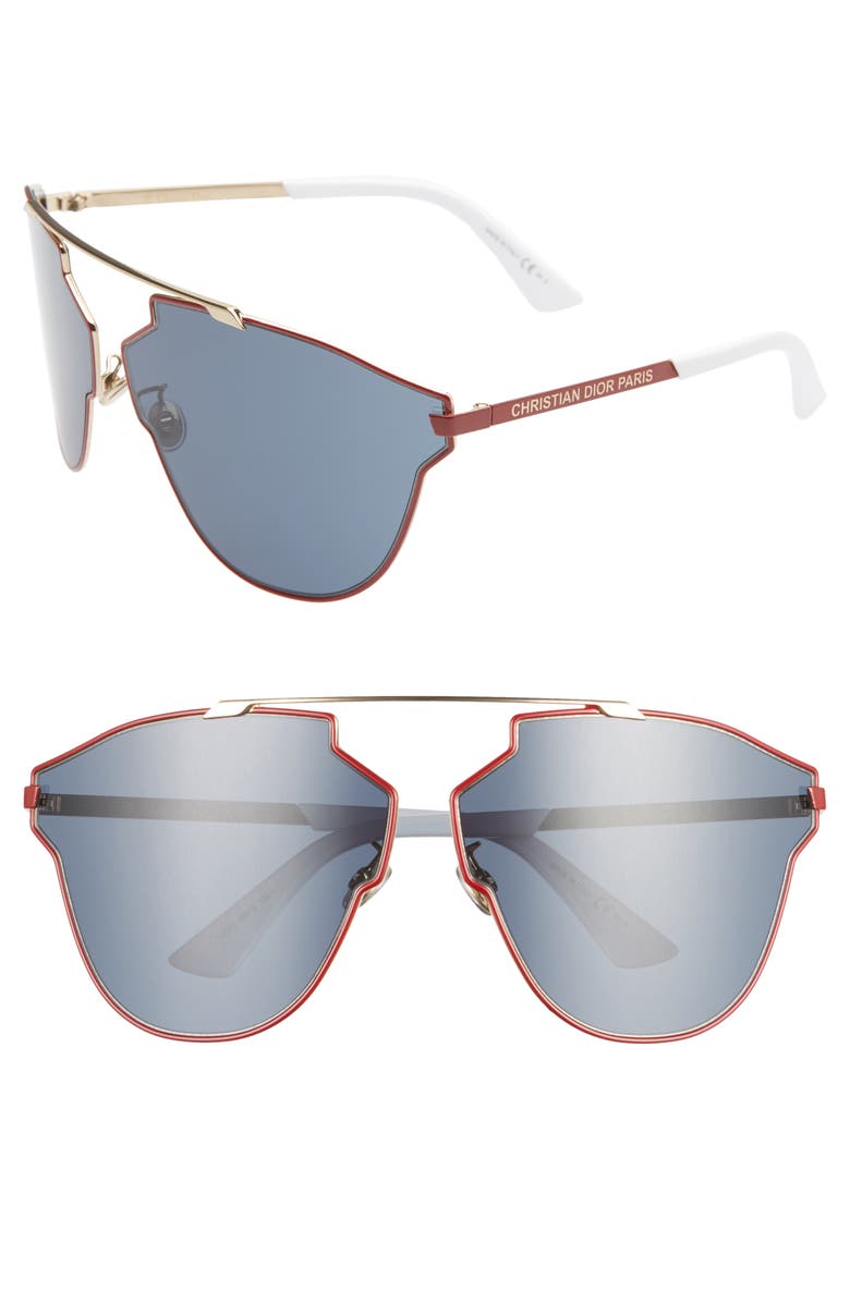 DIOR Sorealfass 69mm Sunglasses, Main, color, Red Gold/ Blue Avio
