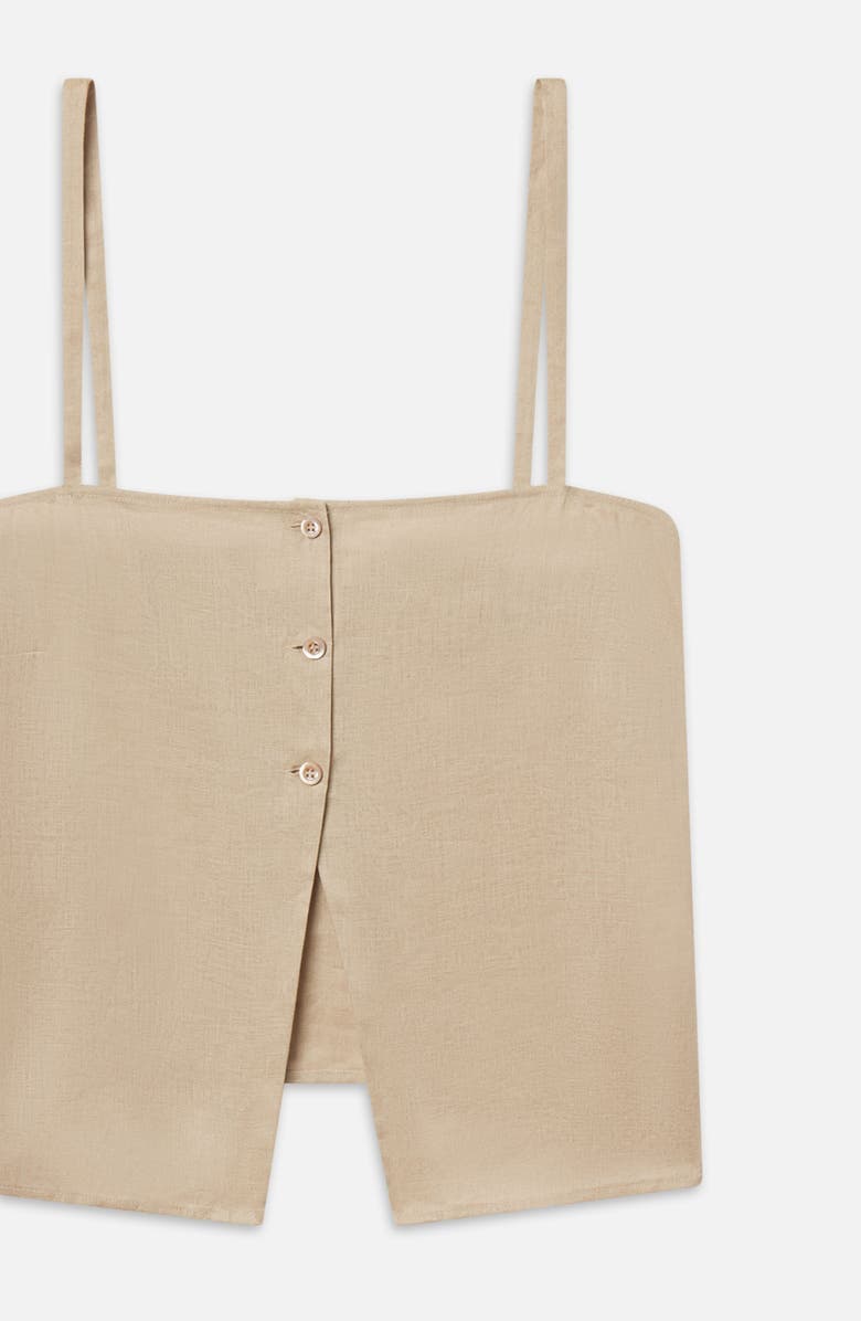 FRAME The Linen Button Camisole, Alternate, color, Flax