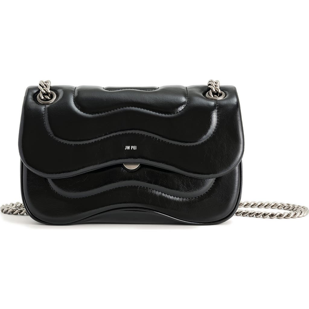 JW PEI Tina Quilted Faux Leather Convertible Crossbody Bag in Black