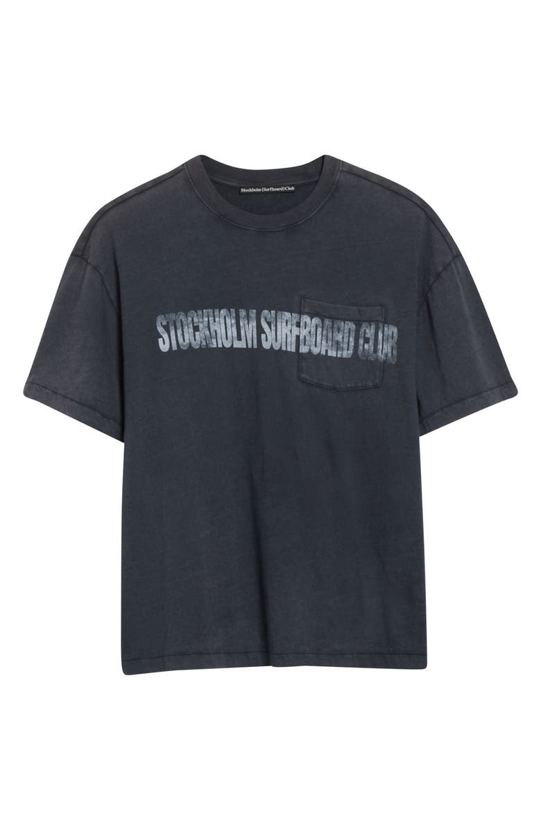 STOCKHOLM SURFBOARD CLUB Life Graphic Organic Cotton Pocket T-Shirt, Alternate, color, Black