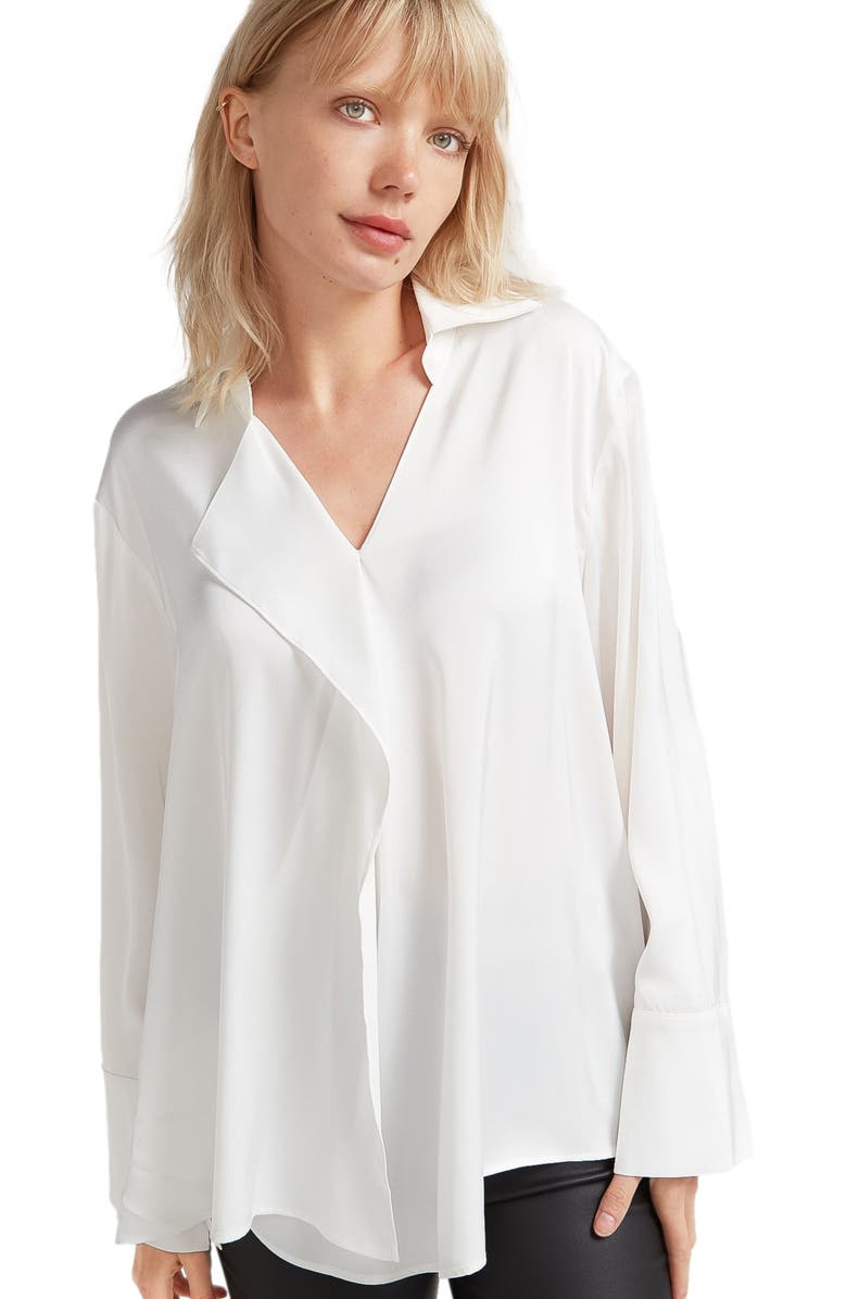 Belle & Bloom Gemini Waterfall Shirt, Alternate, color, White