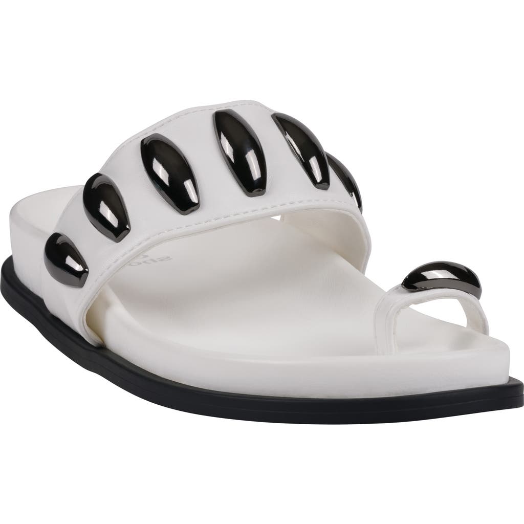 Gc Shoes Toe Loop Slide Sandal In White
