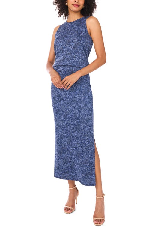 Vince Camuto Sleeveless Jacquard Tank Top In Blue