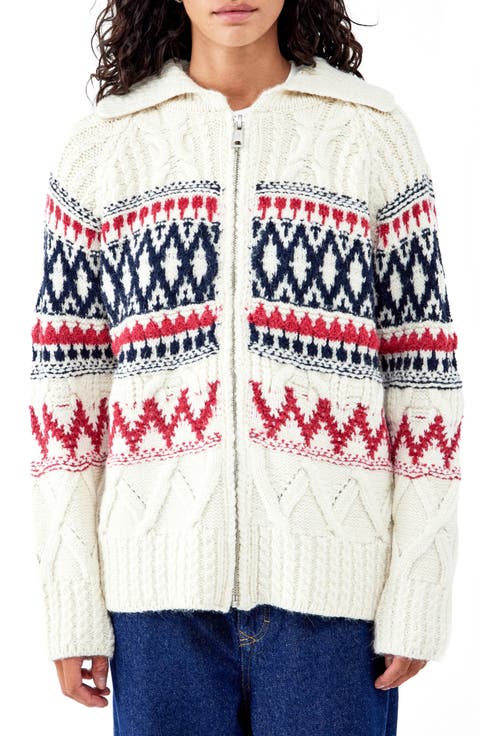 Fair Isle Zip Sweater