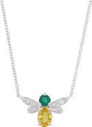 EFFY 14K White Gold Bee Pendant Necklace