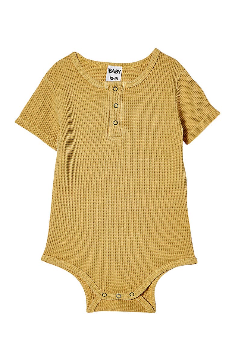 Cotton On The Short Sleeve Waffle Bodysuit, Main, color,