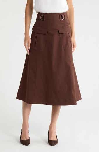 Philomena Stretch Cotton Utility Skirt