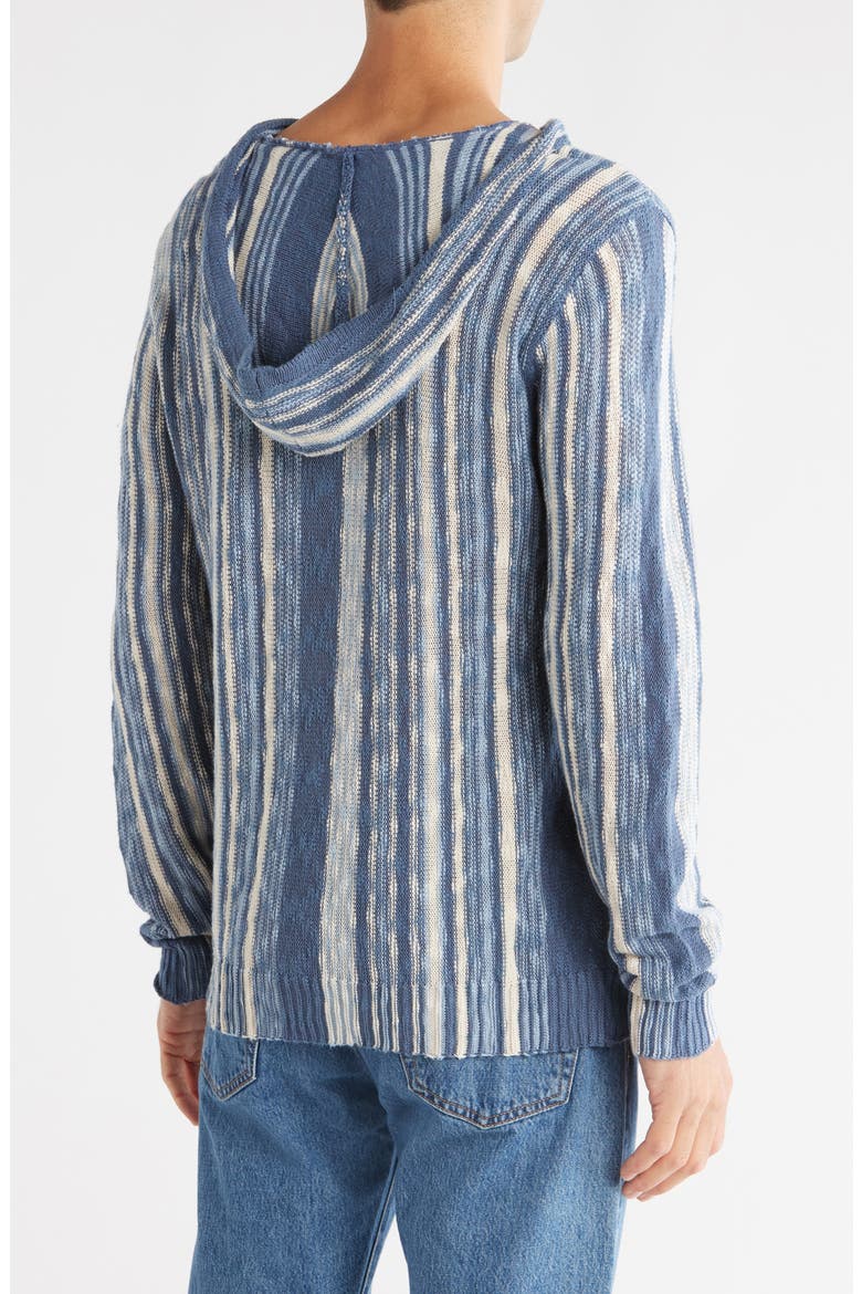 Baja Stripe Hooded Sweater, Alternate, color, BLUE MULTI STRIPE