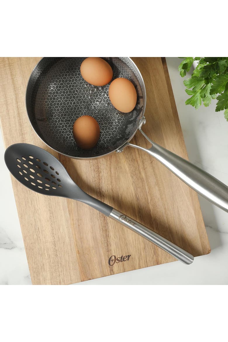 13.8 Inch Nylon Slotted Spoon Stainless Steel Handle, Alternate, color, Silver