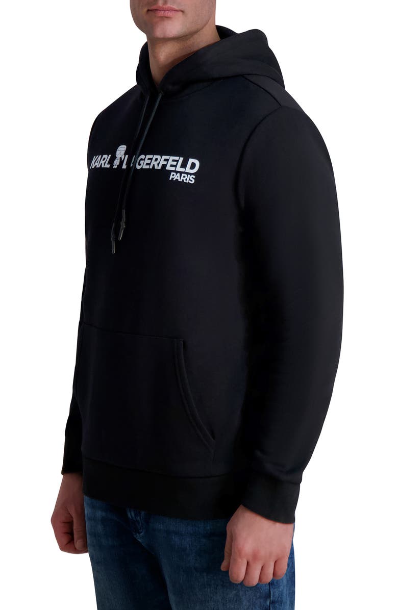 KARL LAGERFELD PARIS Logo Graphic Hoodie, Alternate, color,