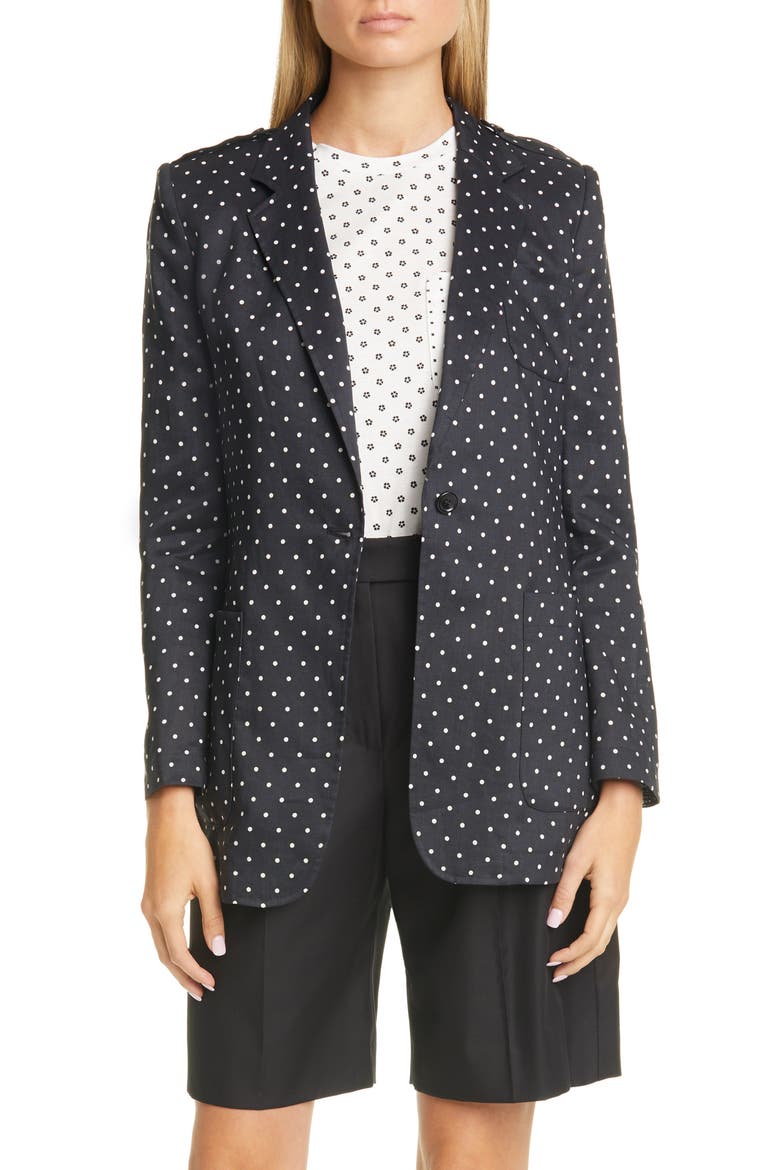 Pittore Polka Dot Jacket, Main, color, BLACK