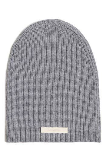 Apparis Logo-patch Ribbed-knit Beanie In Blue