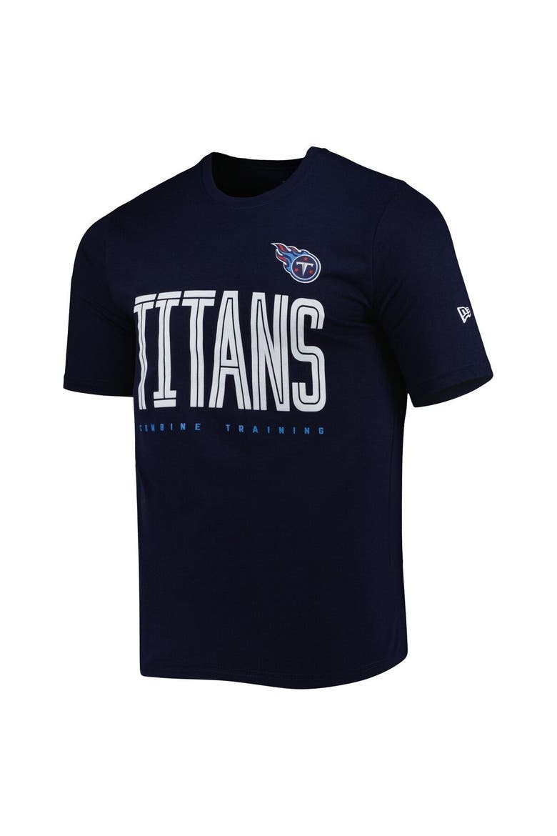 Men's New Era Navy Tennessee Titans Combine Authentic Training Huddle Up T-Shirt, Alternate, color, Navy