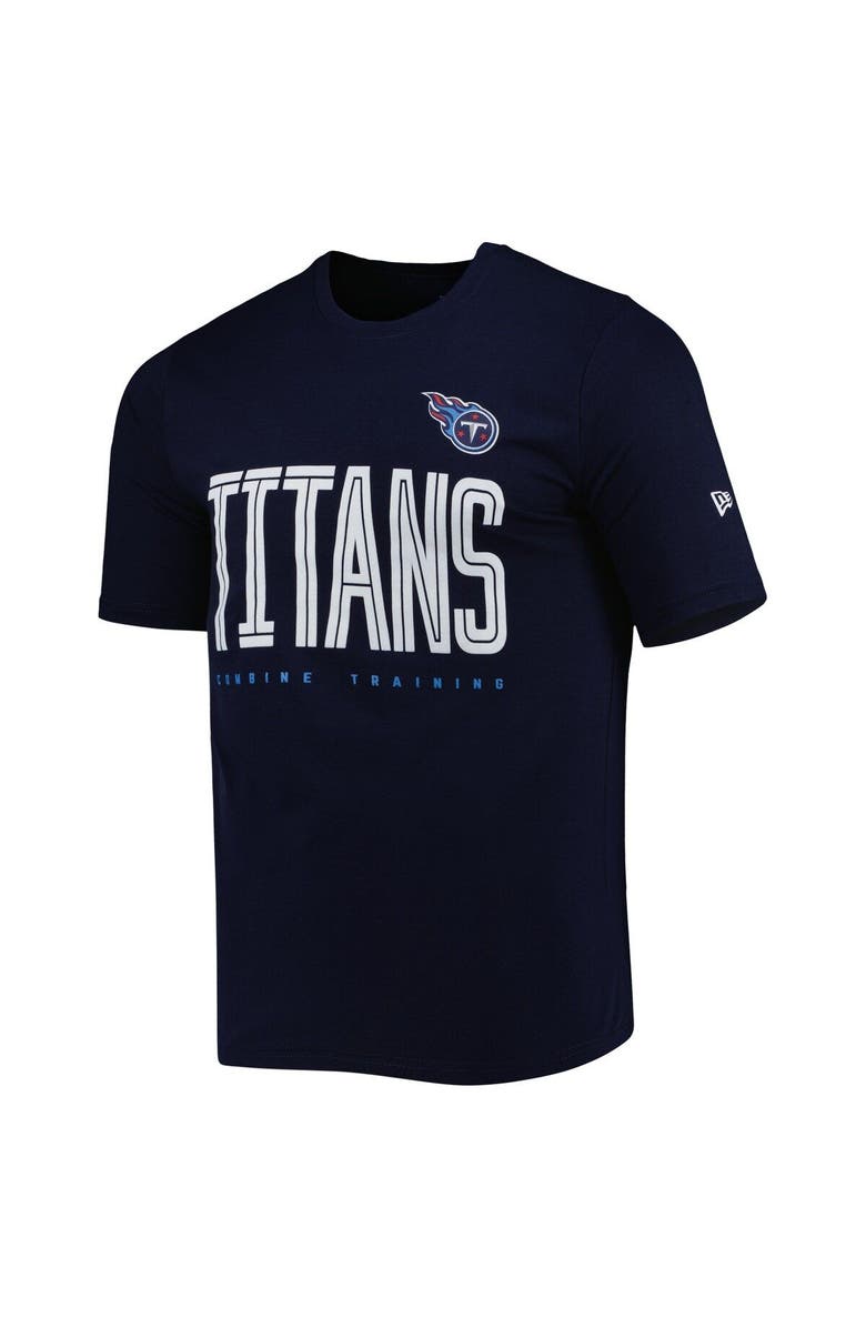New Era Men's New Era Navy Tennessee Titans Combine Authentic Training Huddle Up T-Shirt, Alternate, color, Navy