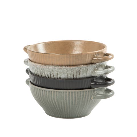 Hearth Lane 4 Piece 6 Inch Stoneware Bowl Set